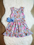 Bowtism Girls Mouse Park Treats Twirl Dress with Matching Bow - Bowtism